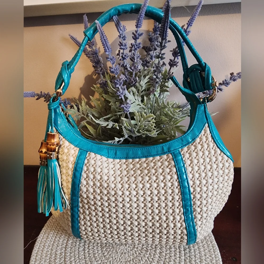 Big Buddha® Woven Hobo Shoulder Bag